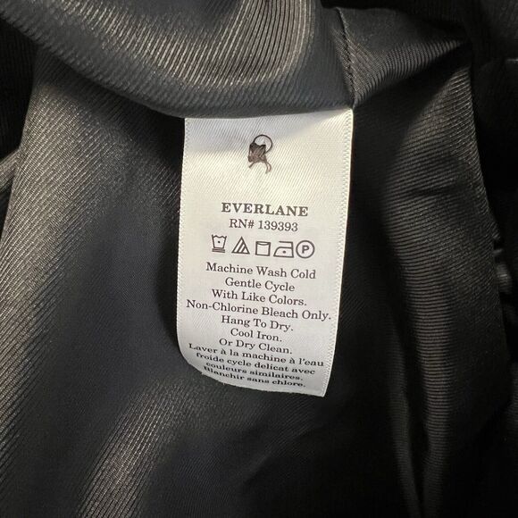 NEW Everlane The Modern Trench Belt Coat Black Sz L 100% Cotton - Picture 8 of 10